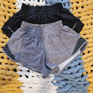lululemon athletica Black and Gray Athletic Shorts